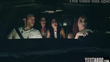 repentful redhead gets pounded hard in ghostly paranormal foursome