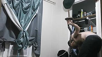 hunghank69 pumps muscular bodybuilder cock in intense workout solo