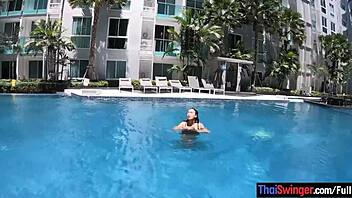 Horny big ass thai gf hotel blowjob doggy pound
