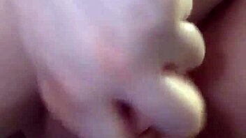 watch my fat pussy lips squirt hard on huge dildo closeup