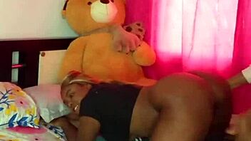 catching sexy latina in room leads to rough doggystyle creampie