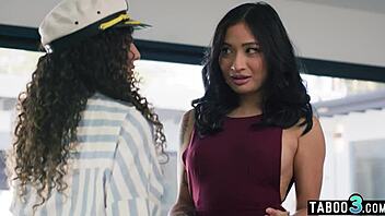 Latina milf liv revamped binds neighbor avery in seductive knot lesson