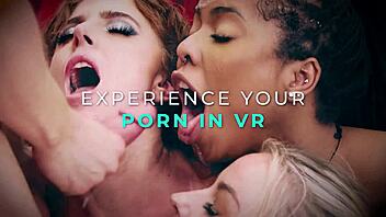 horny babe angie lynx begs for sloppy double penetration threesome action