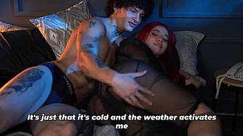 redhead mommy's huge tits shake in first anal pounding
