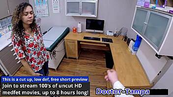 Dr Tampa tests Mara Luv's shaved pussy backstage