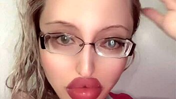 Russian glasses babe in lipstick dives into full fetish storyline movie