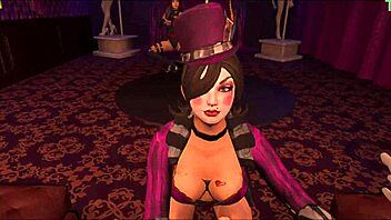 Mad Moxxi sucks you off hard in purple dream club!