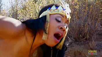 Ebony Brunette Slut's Hairy Pussy Pounded Outdoors by Big Cock!