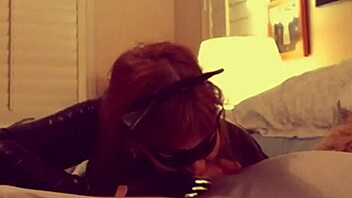 granny catwoman devours batman's cock with hungry moans!