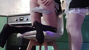 milf fucks dating guy in maid costume