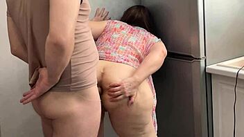 Stepmom grabs son's cock for homemade anal and blowjob 😈🍑