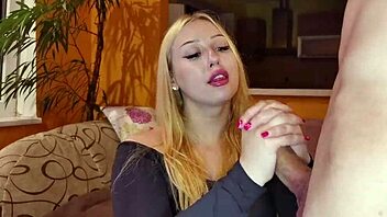 curvy blonde neighbor moans wildly riding big cock doggystyle homemade fun
