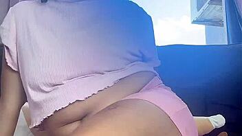 chubby milk-intolerant babe explodes farts after bloating feast