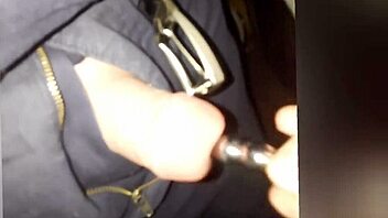 jayq stretches penis urethra with 14mm steel sound and 13mm plug in intense solo session