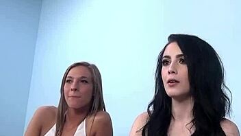 wanna see busty noelle in cum covered ffm threesome ride