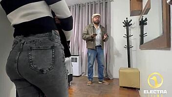 Petite Latina's Intense Farewell Fuck Rides Sugar Daddy's Monster Cock