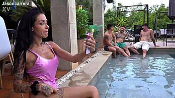 Suggestive Three Massive Cocks Destroy Italian Silvia Preslar Hardcore Quartet