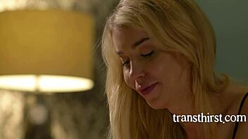 blonde tranny's curves betray passionate cheating urge