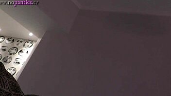 miniskirt no panties milf flashes pussy legs on couch