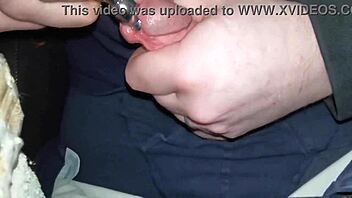 jayq stretches penis urethra with 14mm steel sound and 13mm plug in intense solo session