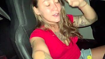 brazilian tattooed latina flashes big ass solo in motel