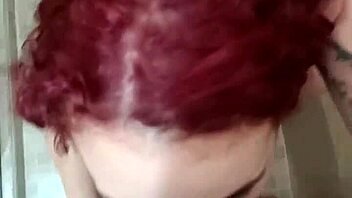 POV young redhead stepsister wildly fucked in shower