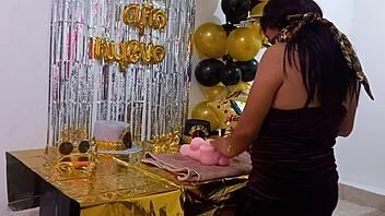 he's pounding his latina fuck doll dirty on her birthday total whore action