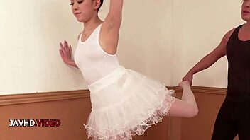 intense asian ballerina creampie finishes her jav show 🔥💦