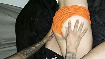 brazilian teen's ass stretched by huge toys creampie