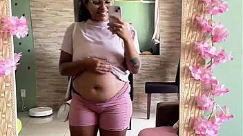 chubby milk-intolerant babe explodes farts after bloating feast
