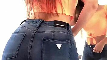 leggings or jeans? horny latina ass shakes outdoors 😏