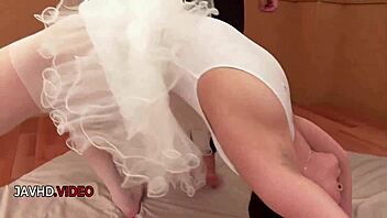 intense asian ballerina creampie finishes her jav show 🔥💦