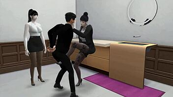 sims 4 perverts submit to dominant mistresses' brutal anal bdsm punishment in garage