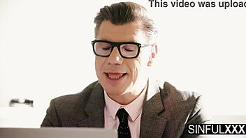 Juicy Milf Deepthroats Huge Cock Doggystyle Office Affair