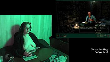 Naked BBW Big Tits Brunette Plays Haunting Castle Malloy Game Part 2