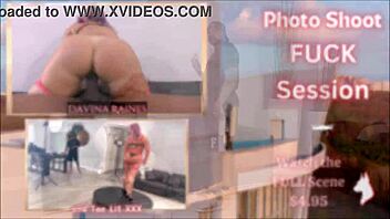 Beautiful curvy milf strikes poses in photoshoot session