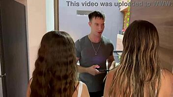 How do Sofia Smith and Jazmine White pay deliveryman with cum swap?