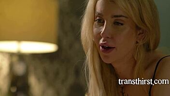blonde tranny's curves betray passionate cheating urge