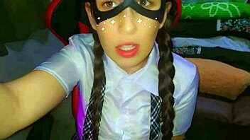 oh god, shy pigtail student masturbates horny on webcam first time!