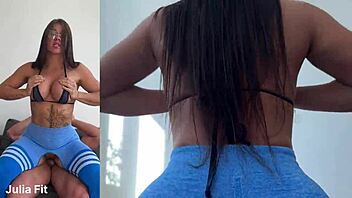 hot brazilian bbw chick embarrassed by muscular cock fuck 😳🍑