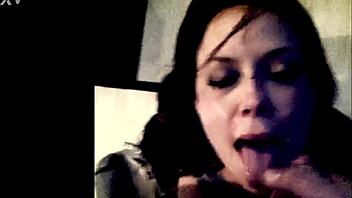 cherry soda teases with cum facials on tits in escorts trailer