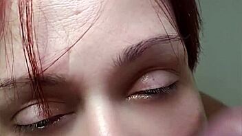 brazilian redhead milf camgirl deepthroats huge cock facial cumshot queen 👑🍆💦