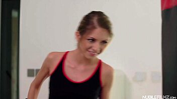 rebecca volpetti's workout turns into deepthroat cowgirl pussy pounding 😏💦