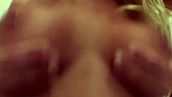 stacked blonde sammie rhodes rips clothes unleashes massive hooters for deepthroat doggystyle pounding!