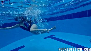 Sexy Curvy Moonblack Bends Over Big Ass In Wetlook Pool Tease