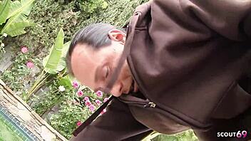 nympho teen seduces virgin guy for rough anal creampie riding