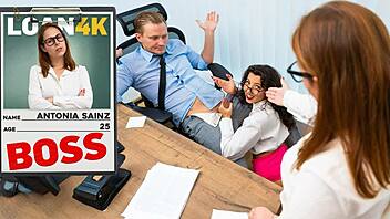 naughty bank boss glasses off multiple orgasms with subordinate at work