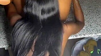 Nasty Oily Ebony Lesbians Renity Love and Majesty Tribbing Wild!