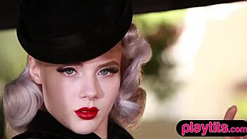 slender russian milf strips petite nude body outdoors