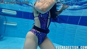 Sexy Curvy Moonblack Bends Over Big Ass In Wetlook Pool Tease